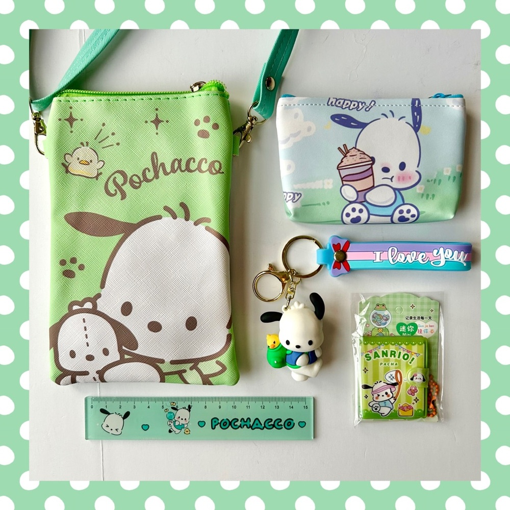 💙(POCH309) Pochacco Adorable 5-Piece Crossbody Bundle!